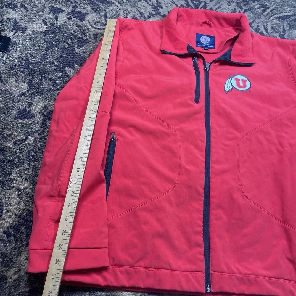 NCAA Utah Utes University of Utah Men's Full Zip Red Jacket Size XL GIII
